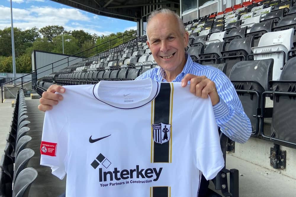 Chris Mallender is the new chairman at Corby Town (Picture: @corbytownfc)