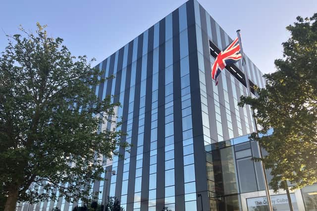 The Corby Cube, home of North Northamptonshire Council. Credit: Nadia Lincoln LDRS