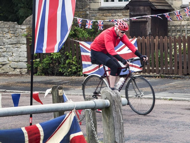 Grafton Underwood was decorated with union flags