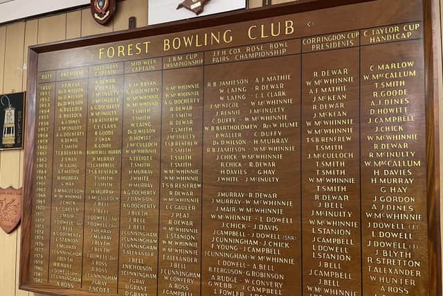 The honours boards are a roll-call of some of Corby's best-known families