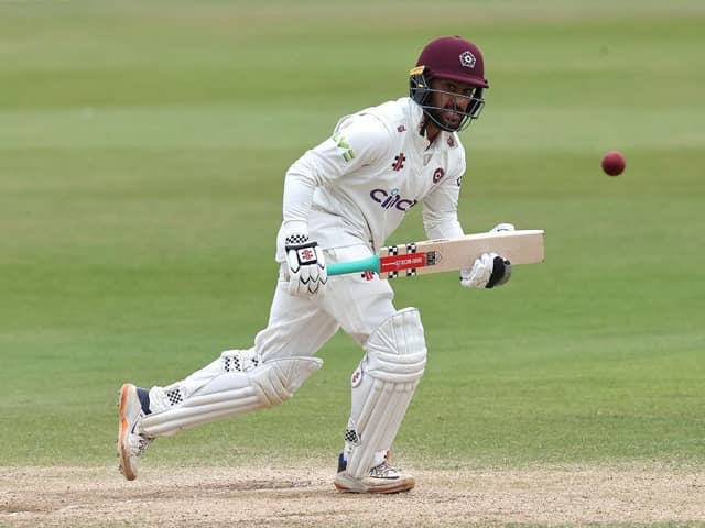 Saif Zaib top-scored for Northamptonshire in their Championship clash with Middlesex in Northwood  (Photo by David Rogers/Getty Images)