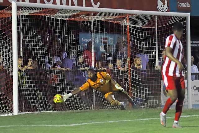Michael Gyasi's effort finds the net (Picture Peter Short)