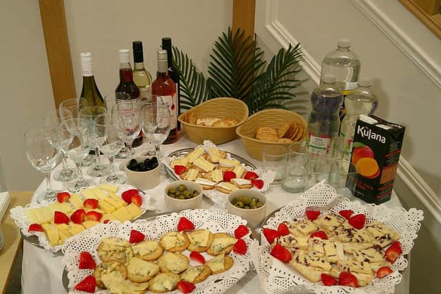 Selection of cheese & wine