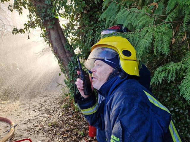 Annual Boxing Day Squirt between Geddington Volunteer Fire Brigade and Northants Fire and Rescue at Geddington Ford/National World