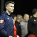 Kettering Town boss Simon Hollyhead was not a happy man after seeing his side throw away a 2-0 lead to lose 4-2 at home to Spalding (Pictures: Peter Short)
