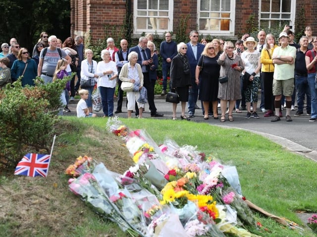 Members of the public paid their respects at the wreath laying