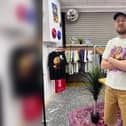 Adam Chandler, co-owner of BLOC Vintage, inside the new Corby store