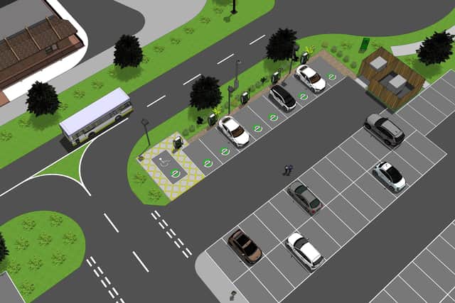 The EV charging points are going to be installed close to the entrance at the Phoenix Parkway retail park.