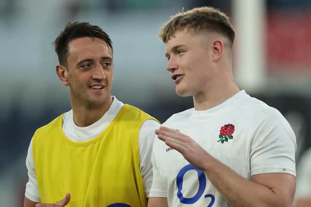 Alex Mitchell and Fin Smith (photo by David Rogers/Getty Images)