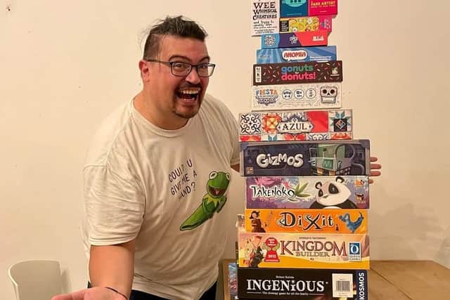 Gav Price with some of his games