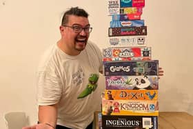 Gav Price with some of his games