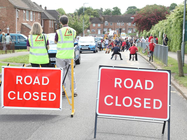 The road was closed for one hour 45 minutes