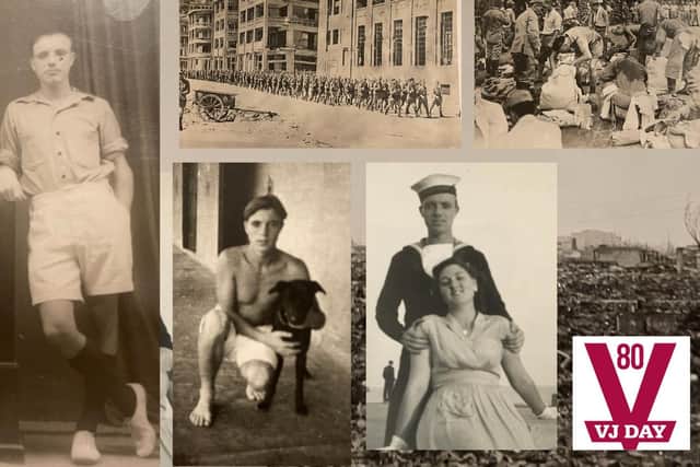 Leslie (Les) Cook who served in the Royal Navy in the Second World War after signing up as a 13 year old.  He married his wartime penpal Joy from Cransley and settled in Kettering where he worked for the council /family pictures