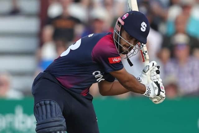 Saif Zaib hits out on his way to 72 for the Steelbacks against the Bears