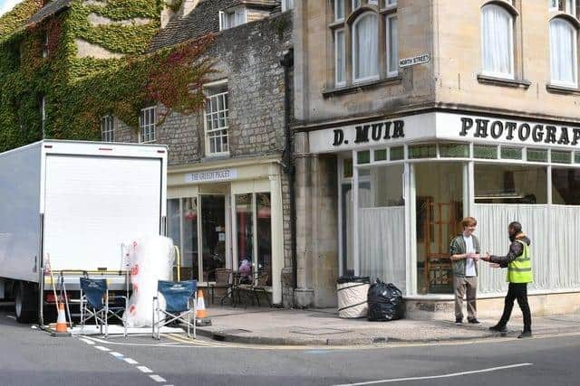Filming of The Crown in Oundle in September 2022