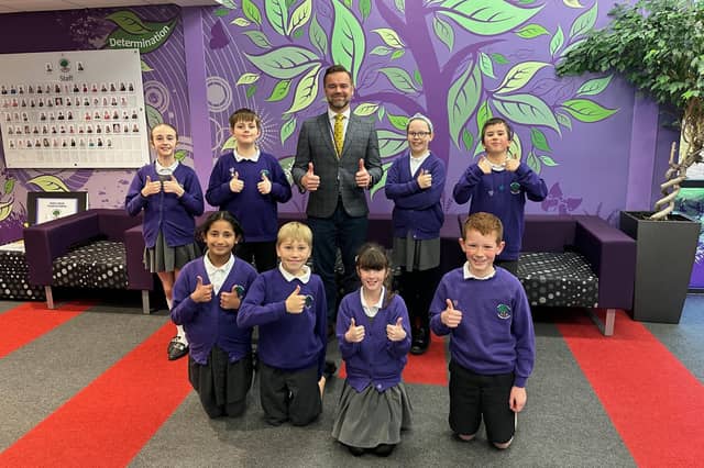 Staff and pupils at Barton Seagrave Primary School are celebrating