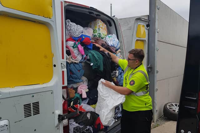 The recovered donations completely filled a Transit van (Pic credit: Northants Police)