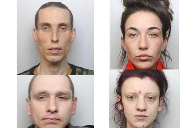 Among those sentenced include Robert Mort, Jane Hill, Jekabs Plume, and Heidi James