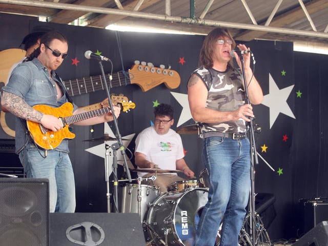 Gedd-Stock music festival at the White Lion pub, Geddington.