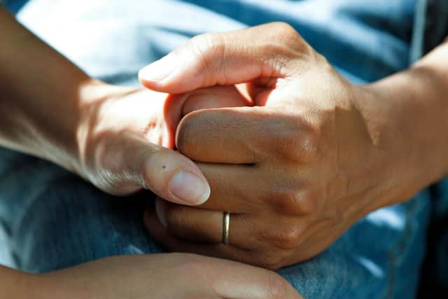 Image shows: patient and carer.
