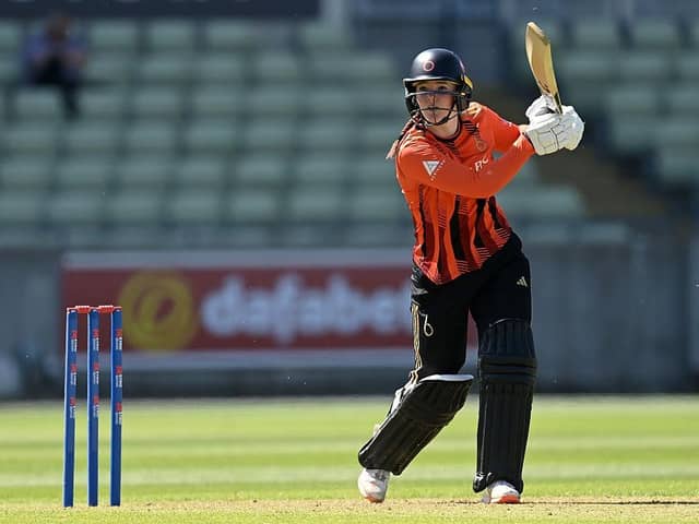 Josie Groves. on loan from  The Blaze, scored an unbeaten half-century for Steelbacks Women in their win over Gloucestershire on Sunday