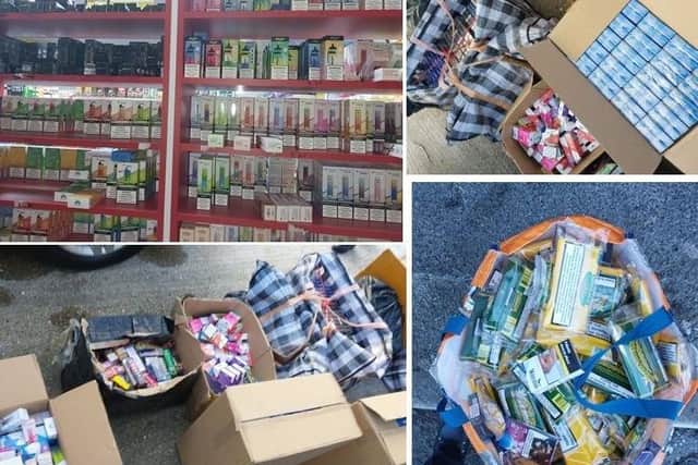 Some of the items seized by Northants Police and Trading Standards /Northants Police/Trading Standards