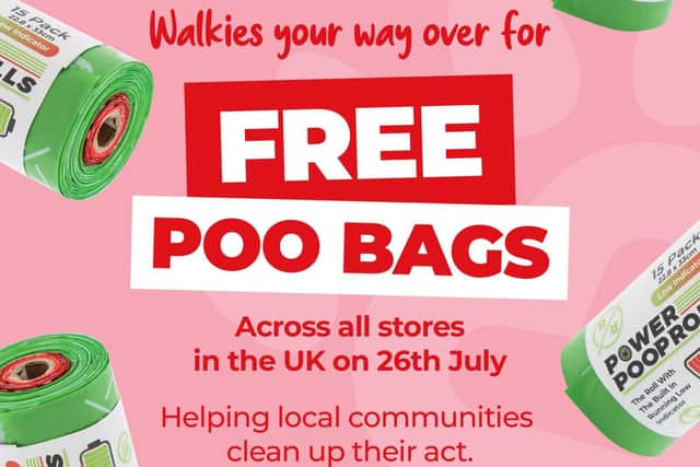 Free Poo Bag Giveaway at Jollyes stores on 26 July