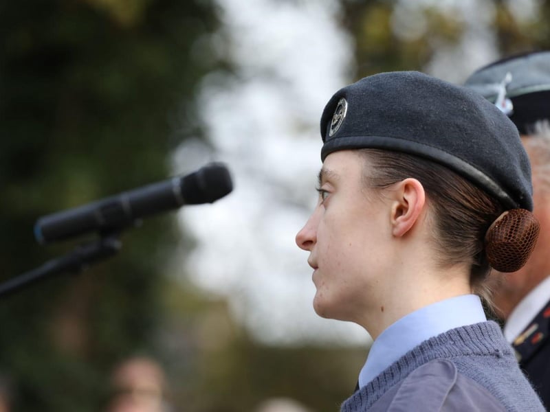 Corby RBL Remembrance Sunday parade and service at Corby War Memorial/