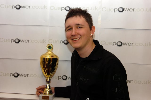 Kyren pictured with another trophy in 2009