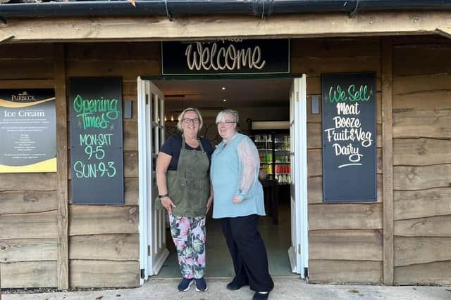 Farm shop manager Melanie Ingram and The Buttery Café manager Donna Freeman look forward to welcoming customers