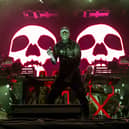 The Prodigy on stage at The National Bowl in Milton Keynes, headlining their Warrior’s Dance festival on Saturday, August 22, 2026. Photo by David Jackson.
