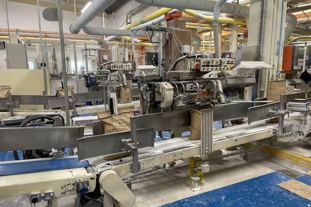 ADM Milling Limited, Corby . A yellow brace was installed on the machine following the incident/HSE