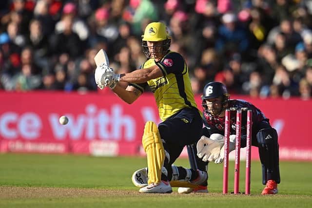 Chris Lynn scored a century for Hampshire against Northants in last season's semi-final - he is back in Steelbacks colours this summer