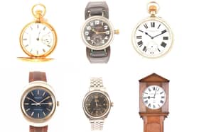 Some of the timepieces which are being auctioned off