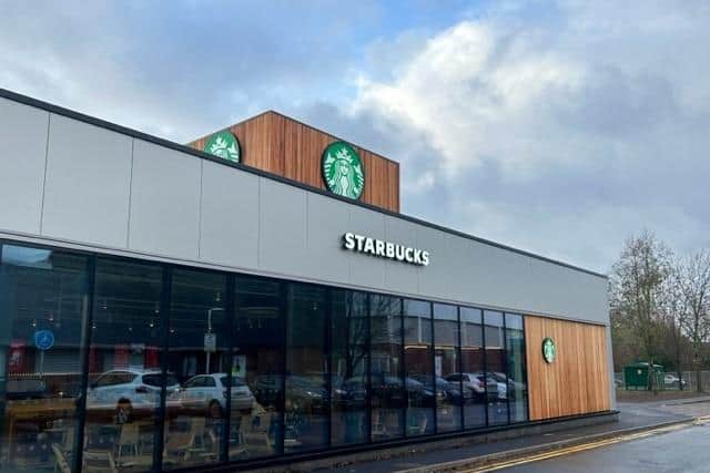 The new Starbucks opened at Phoenix Parkway, Corby, this morning. Image: Starbucks / National World