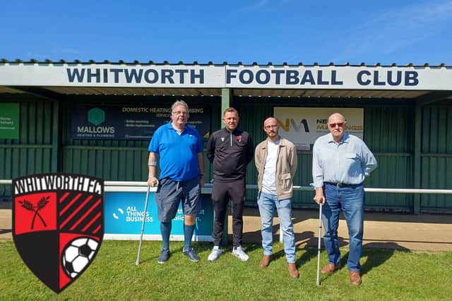 Leaders at Wellingborough Whitworth FC have been nominated for FA Grassroots Awards Left to right: Martin Goodes (Chairman), Deven Ellwood (Assistant youth chairman), Danny Flowers (youth chairman) and Richard Croxen (President)