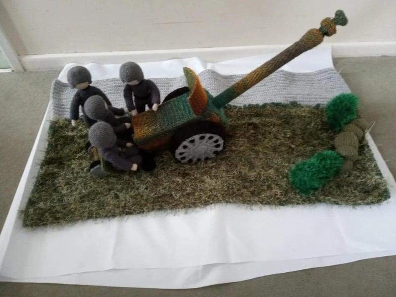 80th anniversary of D-Day marked with fabulous crochet and knitting display.