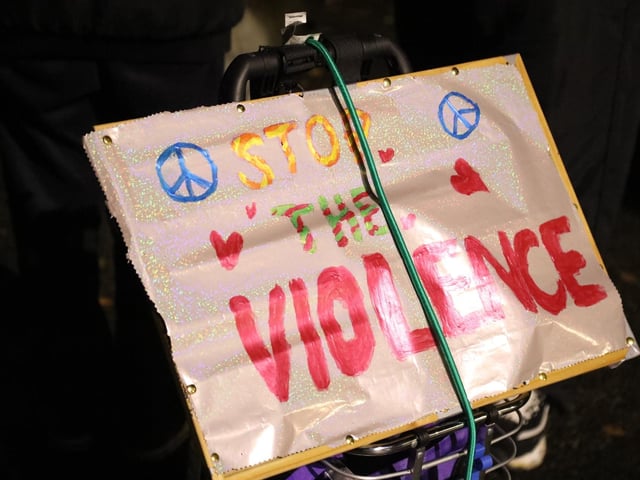 Reclaim the night march against domestic violence Kettering:women's march Kettering