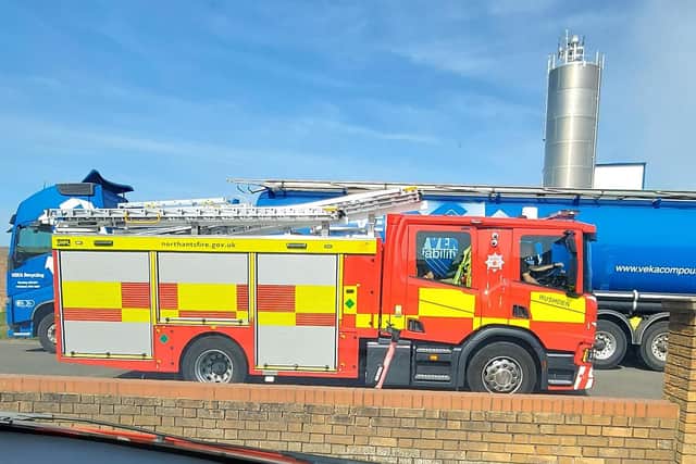 The site was evacuated and closed for the rest of the day following the fire