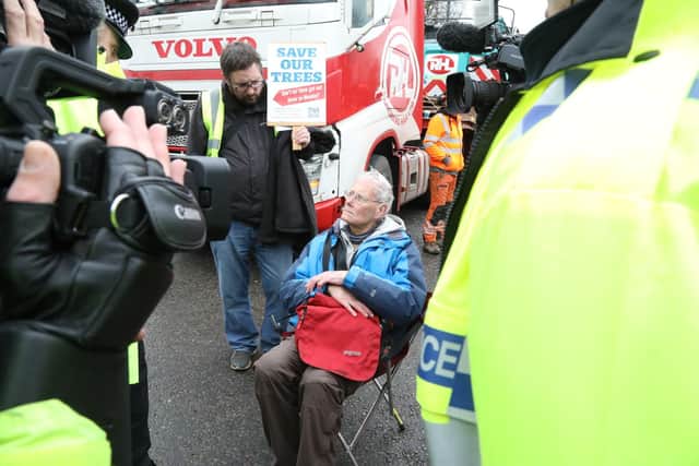 Some protesters chose to stay their ground