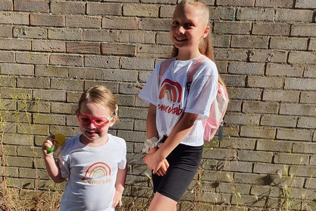 Claire Tierney sent this lovely picture of her two girls kitted-out in Florence-wear