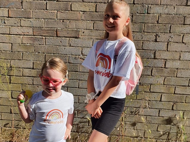 Claire Tierney sent this lovely picture of her two girls kitted-out in Florence-wear