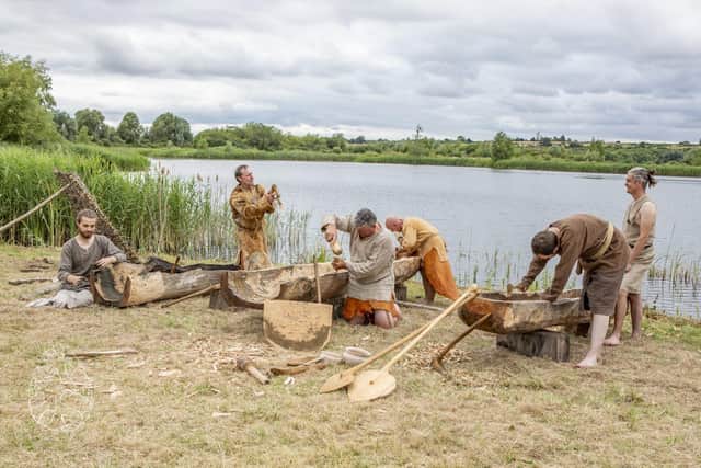 The big Bronze Age boat launch at Stanwick Lakes