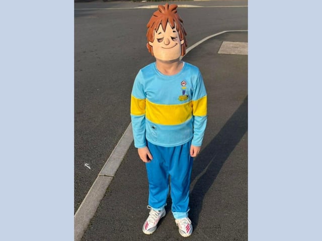 Ronnie, aged 5, as Horrid Henry