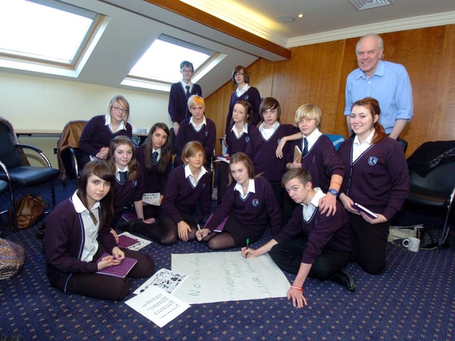 Corby, Lodge Park students writing workshop November 2010