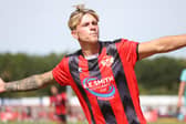 Eddie Panter celebrates firing the Poppies in front (Picture: Peter Short)