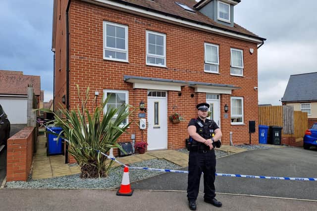 Murder Investigation - Police outside the house in Donnington Road, Burton Latimer /National World