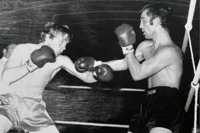 Boxer Clive Hogben in action/Kettering School of Boxing