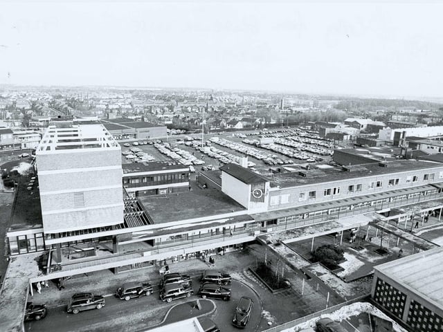 Corby pictured from Grosvenor House, February 1991