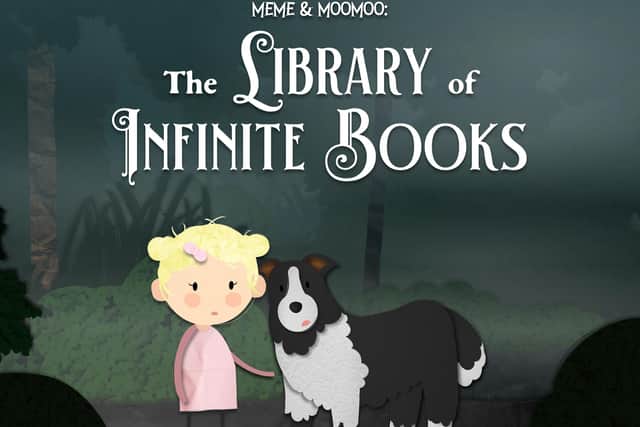 Cover art for Antony Major’s eagerly anticipated second picture book, The Adventures of Mee‑Mee & Moo‑Moo: The Library of Infinite Books, inviting young readers into a magical world where every book unlocks a new adventure.